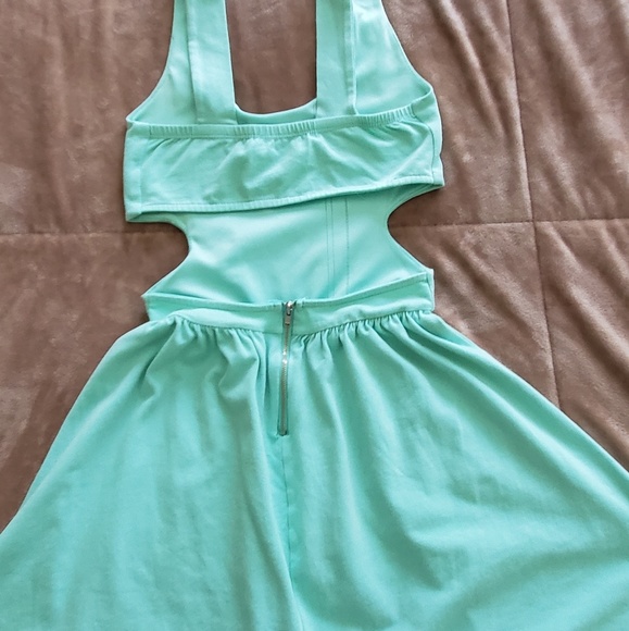 Turquoise L.A. Hearts Back Cutout Dress - Picture 3 of 5